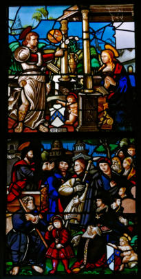 France (Rouen) 1540  - Église de Saint-Nicolas-le-Painteur - L'Annonciation - Le Christ prêchant