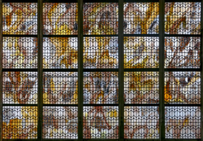 Église Saint Georges de Chavanges: le seul vitrail moderne par Didier Hot