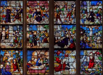  Jésus accusé devant Caïphe - Dérision du Christ - Flagellation - Couronnement d'épines - Ecce Homo - Devant Pilate - Portement de croix - Crucifixion - Déposition - Mise au tombeau - Descente aux limbes - Résurrection