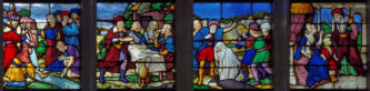 Moïse frappe le rocher de l'Horeb une seconde fois - Abraham reçoit les trois anges - Une  résurrection de l'Ancien Testament - Intrigue de Nathan et Bethsabée