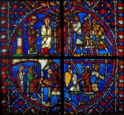 Saint Nicaise et sainte Eutropie de dirigent vers la cathédrale de Reims - Arrivée des vandales - Martyre de saint Nicaise