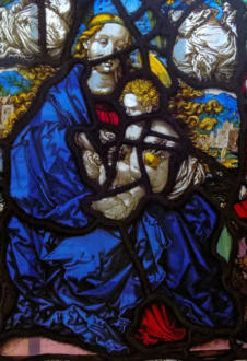 Vierge à l'Enfant avec les armes de 4 administrateurs de l'Oeuvre Notre-Dame