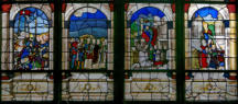 Baie 10: Les croisades - La remise de la Couronne d'épines à Saint Louis - Procession - Donateurs
