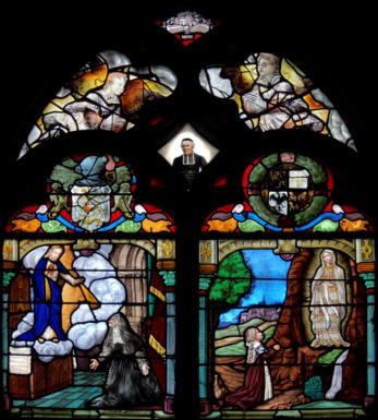 Baie 14: Apparitions du Sacré Coeur à Marguerite-Marie Alacoque et de la Vierge à Bernadette Soubirous