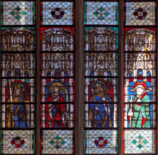 Baie 126: Saints Charlemagne, Catherine, Louis et Jacques le Majeur