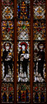 Baie 6: Saints Albert-le-Grand (évêque de Ratisbonne), Thomas d'Aquin et Dominique