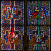 Ancien vitrail de la Bible - Älteres Bibelfenster