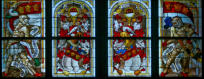 Vitrail typologique de la Naissance du Christ - Typologisches Geburt Christi-Fenster