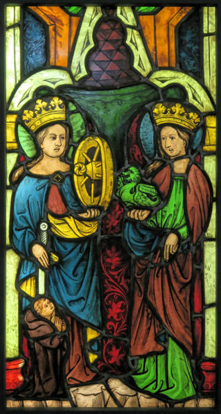 Sainte Catherine et Sainte Marguerite: Copie de Rudolf Geyling au XIXème siècle