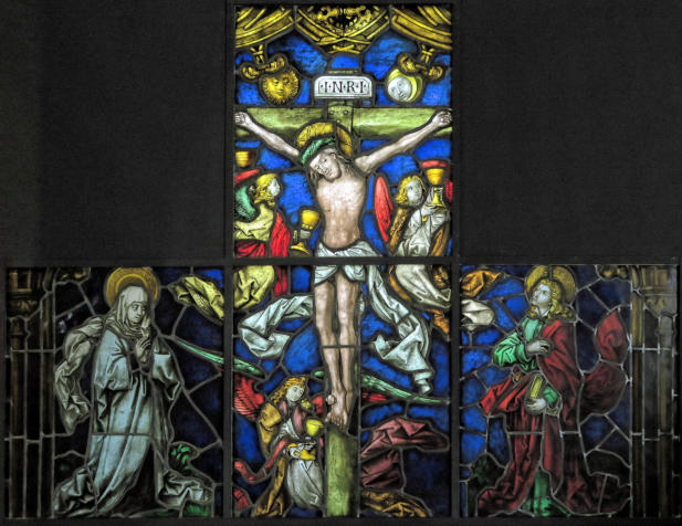 Crucifixion selon Hans Holbein de la cathédrale d'Eichstätt en copie réalisée par Fritz Geiges entre 1889 et 1892