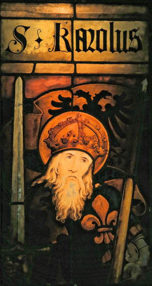 Charlemagne (1512) de la cathédrale de Fribourg-en-Brisgau en copie réalisée par Fritz Geiges entre 1917 et 1927 