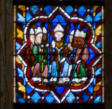 Baie 100: Intronisation des premiers archevêques de Dol - Thurian, intronisé, est au centre, entouré des suffragants de Léon, Tréguiez, Saint-Brieuc, Aleth, Vannes et Quimper