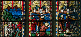 Légende du songe de Charlemagne - Décollation de saint Paul - Crucifiement de saint Pierre