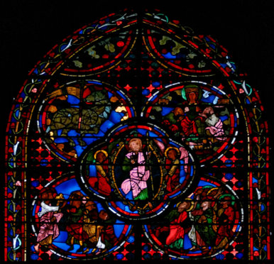 Le Christ de la Parousie - Saint Pierre donne le pardon - 6 apôtres -  L'Agneau mystique - La Sagesse (L'Église) - Les 7 étoiles de l'Église