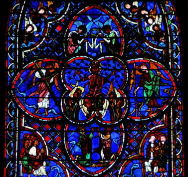 La Gloire du Christ et les instruments de la Passion -Saint Pierre et les apôtres -  Saint Jean et la Vierge - Les Pères de l'Église (?)