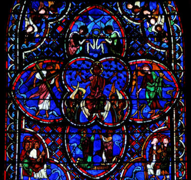 La Gloire du Christ et les instruments de la Passion -Saint Pierre et les apôtres -  Saint Jean et la Vierge - Les Pères de l'Église (?)