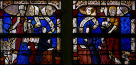 Le donateur et ses filles présenté par Saint Nicolas et Saint Jean-Baptiste