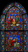 Sainte Léonille ensevelit Saint Bénigne - Sainte Clotilde assite au baptême de Clovis à Reims avec Saint Remi