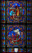 Hugues III de Bourgogne dans la tempête promet la cosntruction d'une chapelle à la Vierge  - Les ouvriers élèvent la Sainte-Chapelle