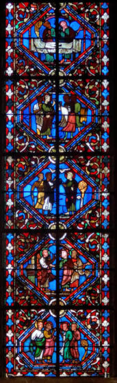 Le Christ instruit les disciples - Remise des clefs -Saint Pierre et Cornélius - On remet à saint le linceul d'un mort que ses parents pleurent