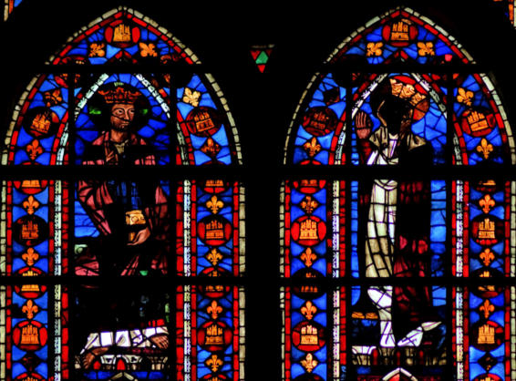Le Christ assis et couronné - La Vierge agenouillée prie pour Théophile