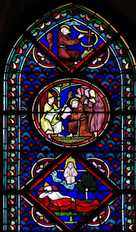 Songe du pape Innocent III - Profession religieuse de saint François - François en prière sur le mont Alverne