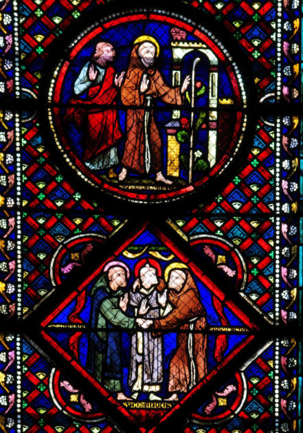 Rencontre de saint François avec saint Dominique - Son bâton fleurit