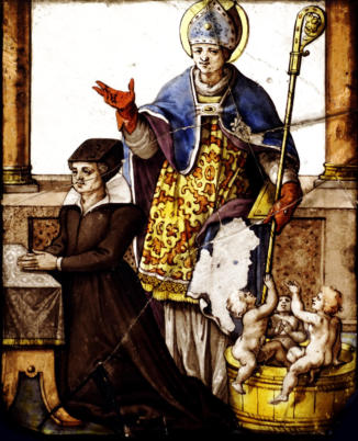 Saint Nicolas et donatrice