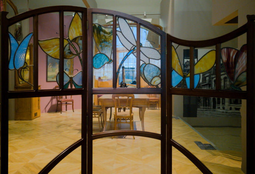 Paravent à 3 feuilles de Gustave Serrrurier-Bovy