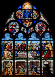 Baie 39 Les 12 Apôtres réunis autour du tombeau vide de la Vierge