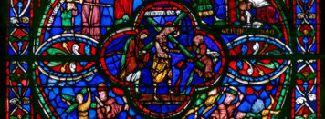 Le Christ porte sa croix aidé par Simon de Cyrène - Une femme les regarde