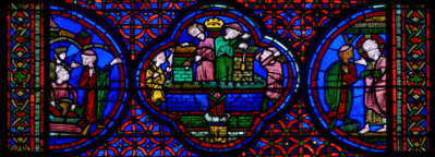 Le riche ordonne la construction d'un grenier pour ses récoltes - Les maçons mettent la dernière main aux greniers - Le Christ interpelle ce mauvais riche