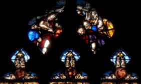 Au tympan, Ecce Homo et Portement de Croix
